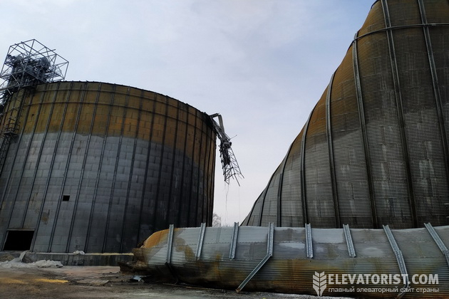 Зруйновані силоси на "Граківському елеваторі"